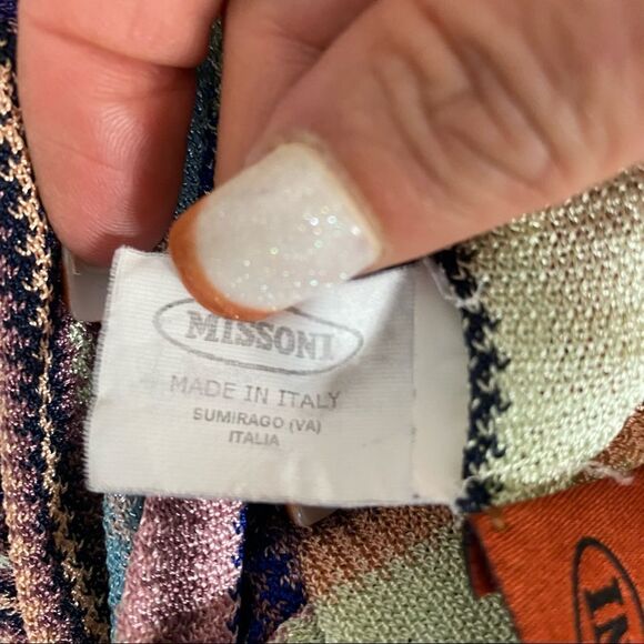 Missoni Multi-Color Striped Knit Long Scarf - Picture 6 of 9